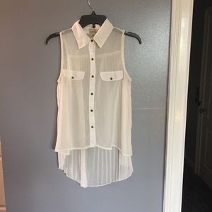 Sheer sleeveless blouse. Like New